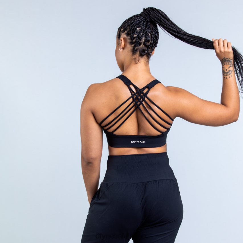 jp Dfyne オリジン ミディアムサポート スポーツブラ マットブラック 62HFZP117 トップス