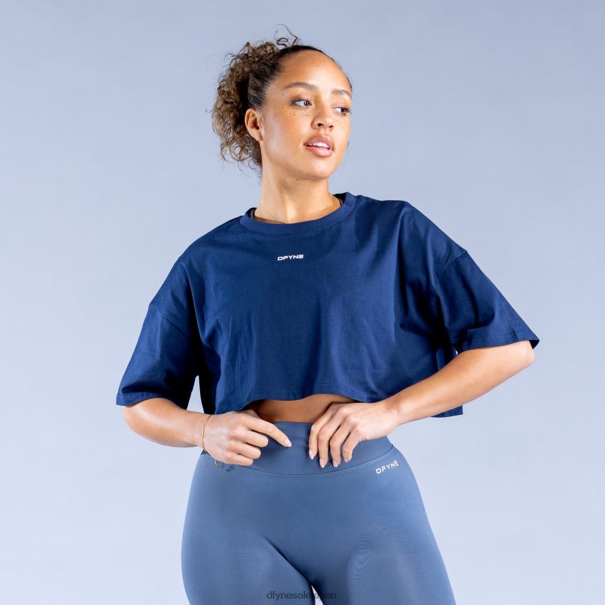 jp Dfyne 復活クロップトップ ダークサファイアブルー 62HFZP134 衣類