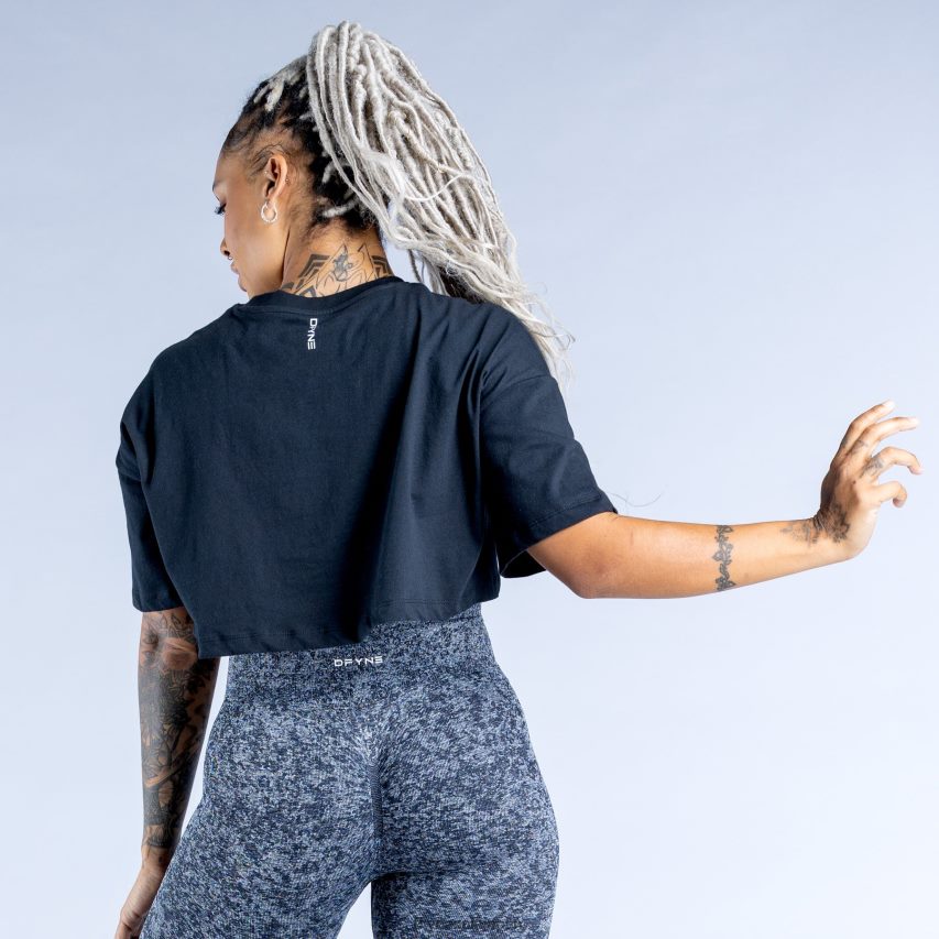 jp Dfyne 復活クロップトップ 黒 62HFZP32 衣類