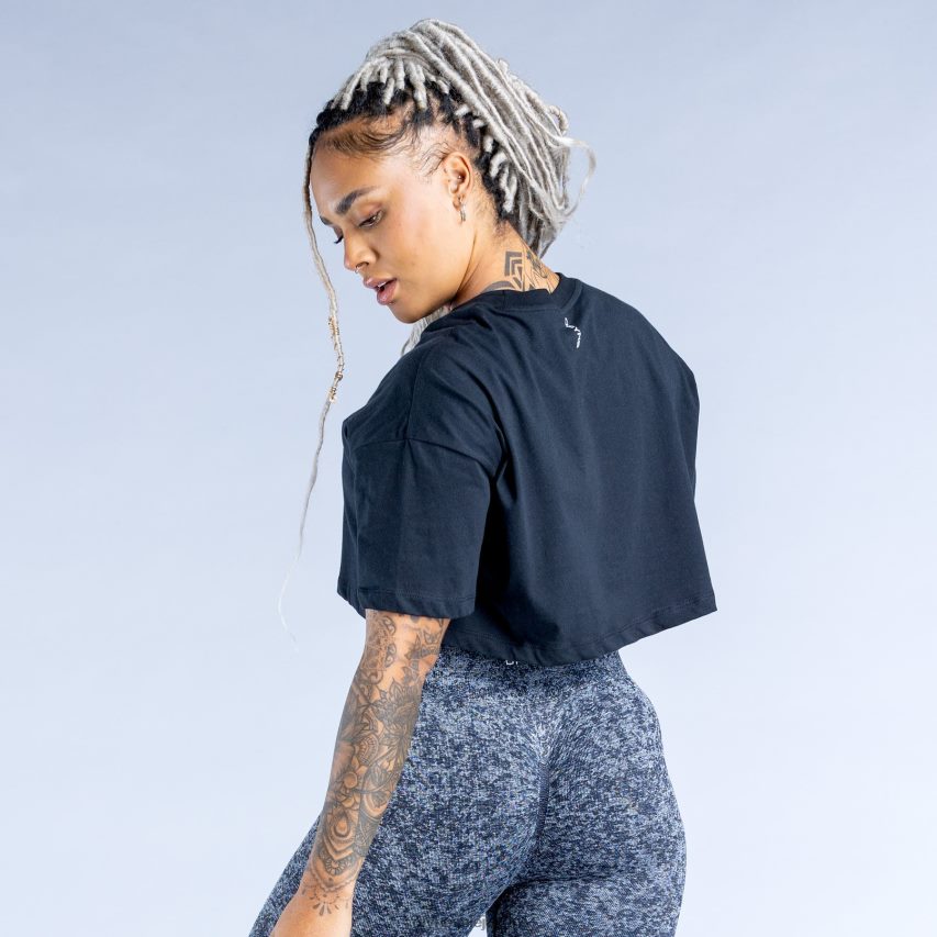 jp Dfyne 復活クロップトップ 黒 62HFZP32 衣類