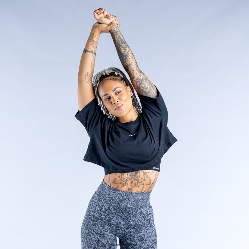 jp Dfyne 復活クロップトップ 黒 62HFZP32 衣類